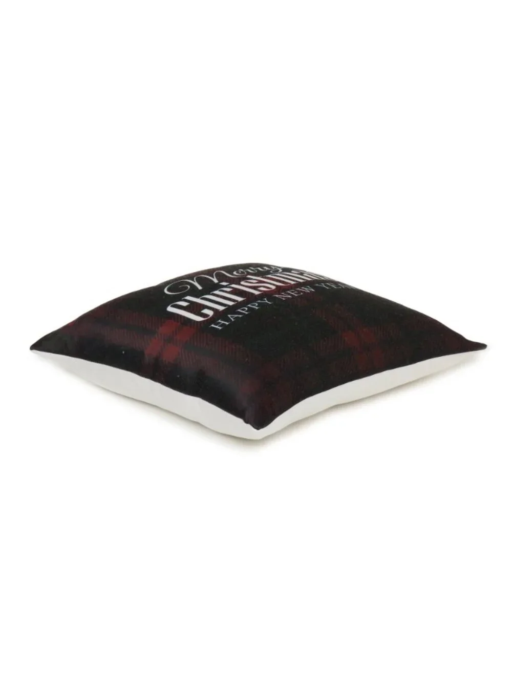 Oussum Cotton Cushion Cover Christmas New Year Wishes Print Pillow Case Set of 2
